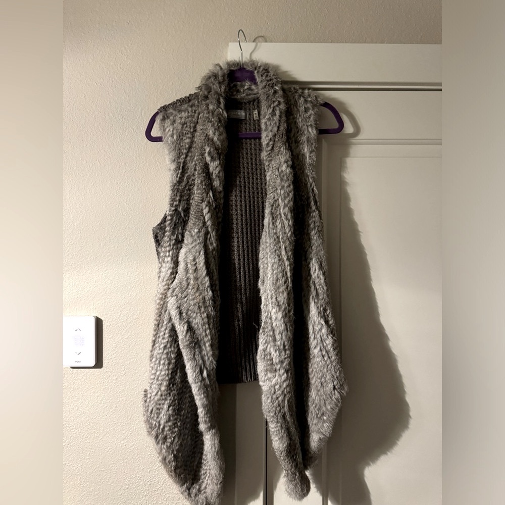 Bagatelle Real Rabbit Fur & Wool Vest